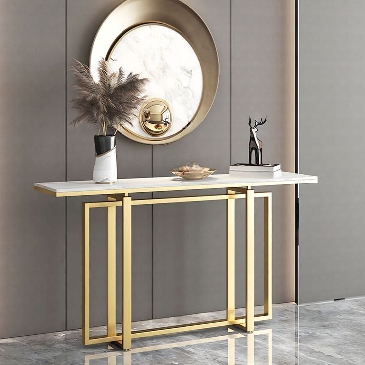 Modern And Lavish Design Console Table With Gold Premium Color